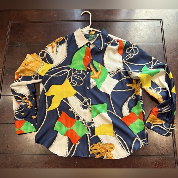 Ralph Lauren Tops - RARE Vintage 90s Polo Ralph Lauren Silk Shirt RRL